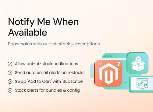 Powiadomienie o braku zapasów magento 2