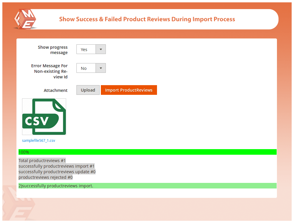 import product reviews in magento 2